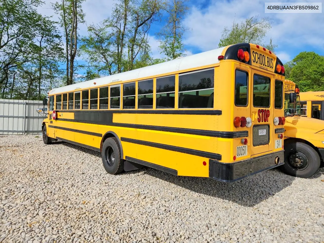 2015 Ic Corporation Ce Series School - School Bus VIN: 4DRBUAAN3FB509862 Lot: 52405876
