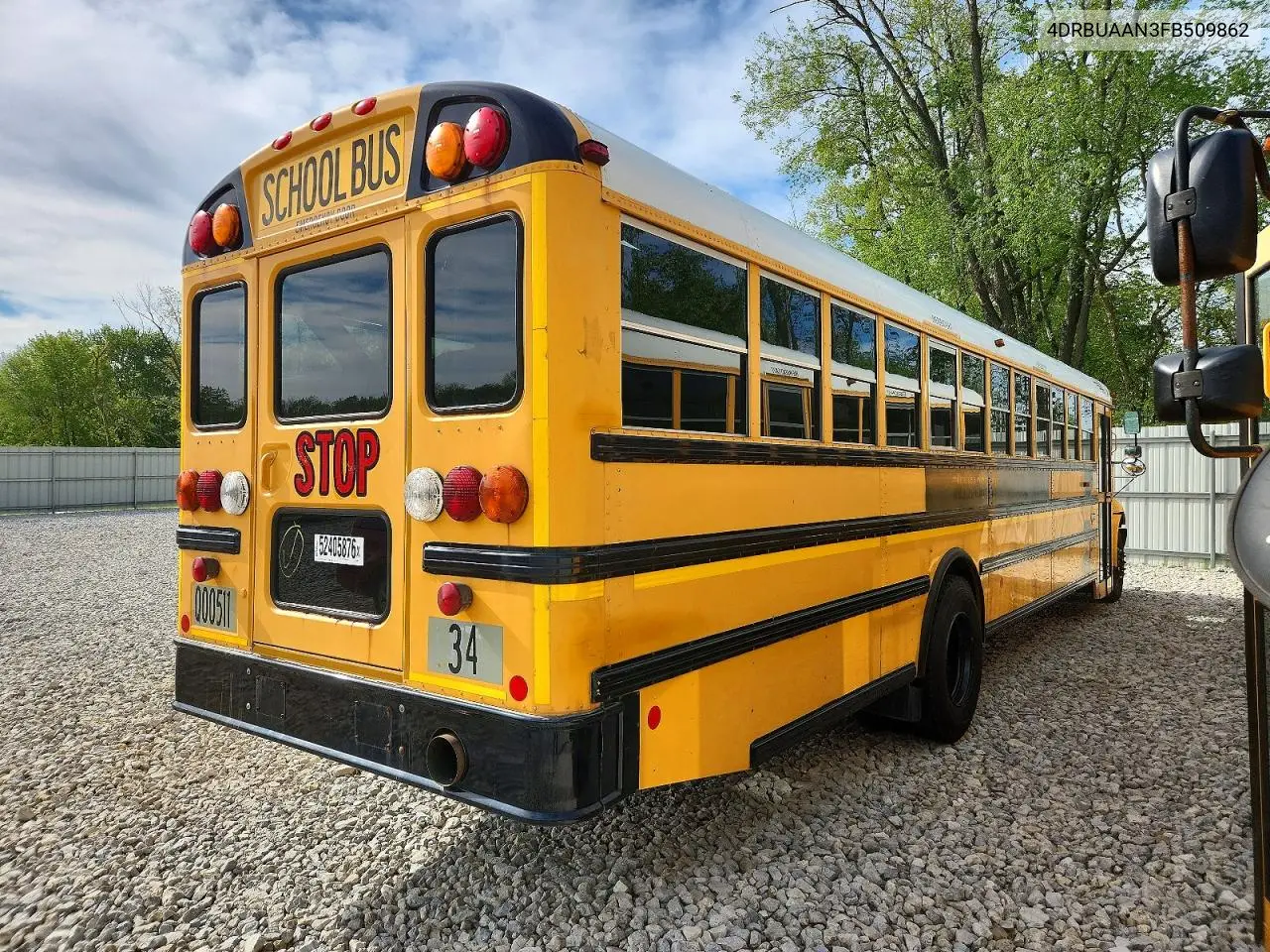 2015 Ic Corporation Ce Series School - School Bus VIN: 4DRBUAAN3FB509862 Lot: 52405876
