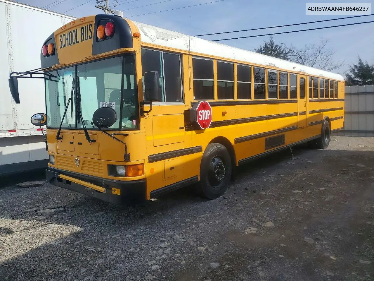 2015 Ic Corporation Re Series School - School Bus VIN: 4DRBWAAN4FB646237 Lot: 75384045
