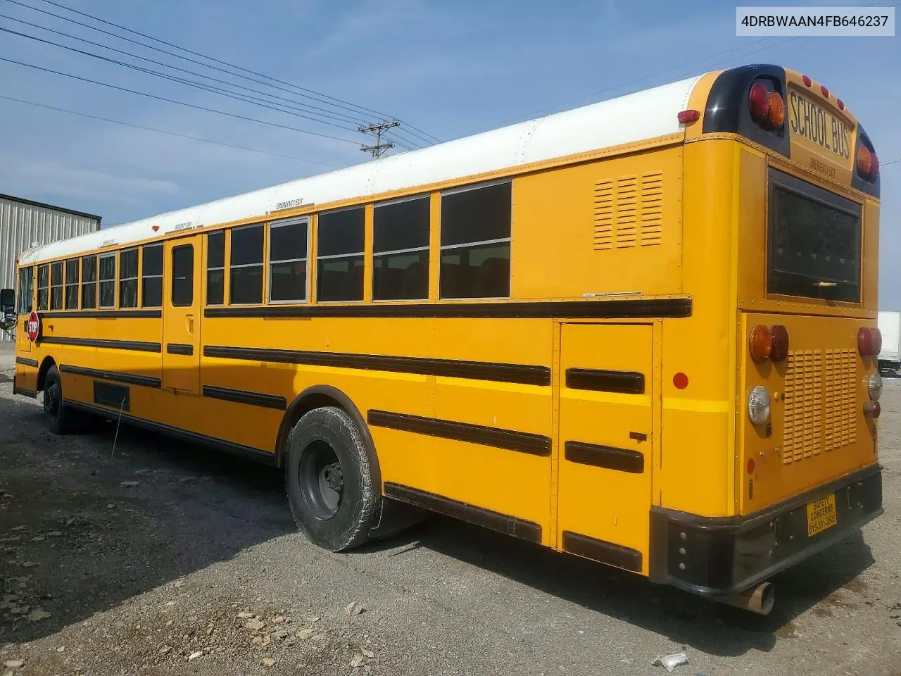 2015 Ic Corporation Re Series School - School Bus VIN: 4DRBWAAN4FB646237 Lot: 75384045