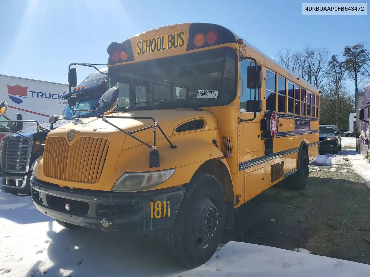 2015 Ic Corporation Ce Series School - School Bus VIN: 4DRBUAAP0FB643472 Lot: 75461385