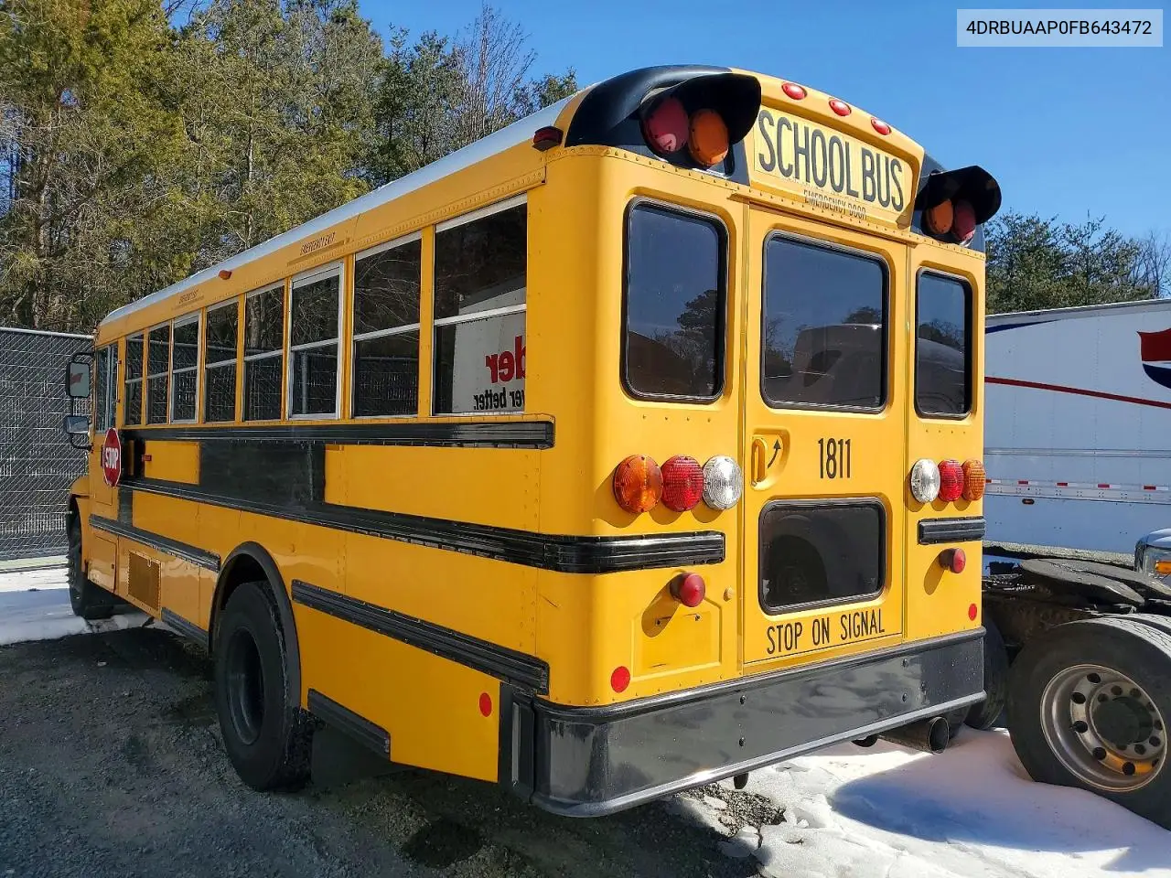 2015 Ic Corporation Ce Series School - School Bus VIN: 4DRBUAAP0FB643472 Lot: 75461385