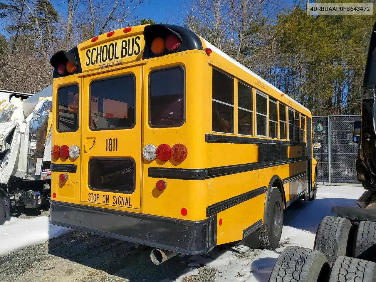 2015 Ic Corporation Ce Series School - School Bus VIN: 4DRBUAAP0FB643472 Lot: 75461385