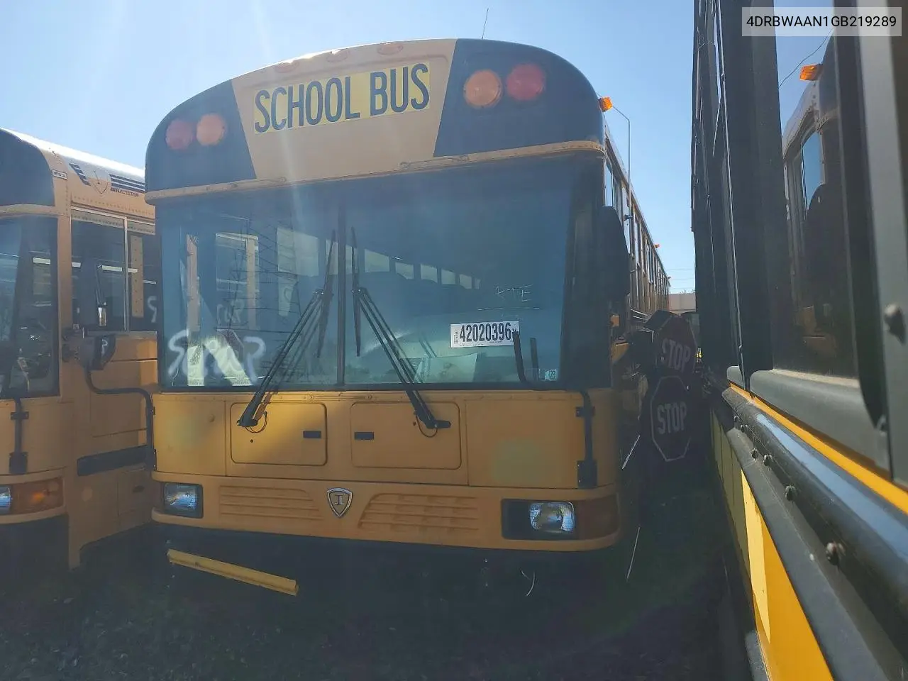 2016 Ic Corporation Re Series School - School Bus VIN: 4DRBWAAN1GB219289 Lot: 42020396
