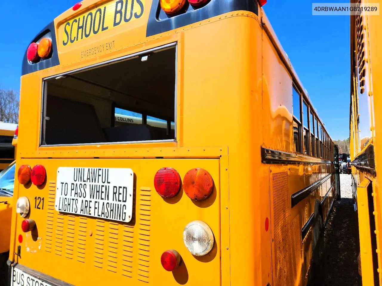 2016 Ic Corporation Re Series School - School Bus VIN: 4DRBWAAN1GB219289 Lot: 42020396