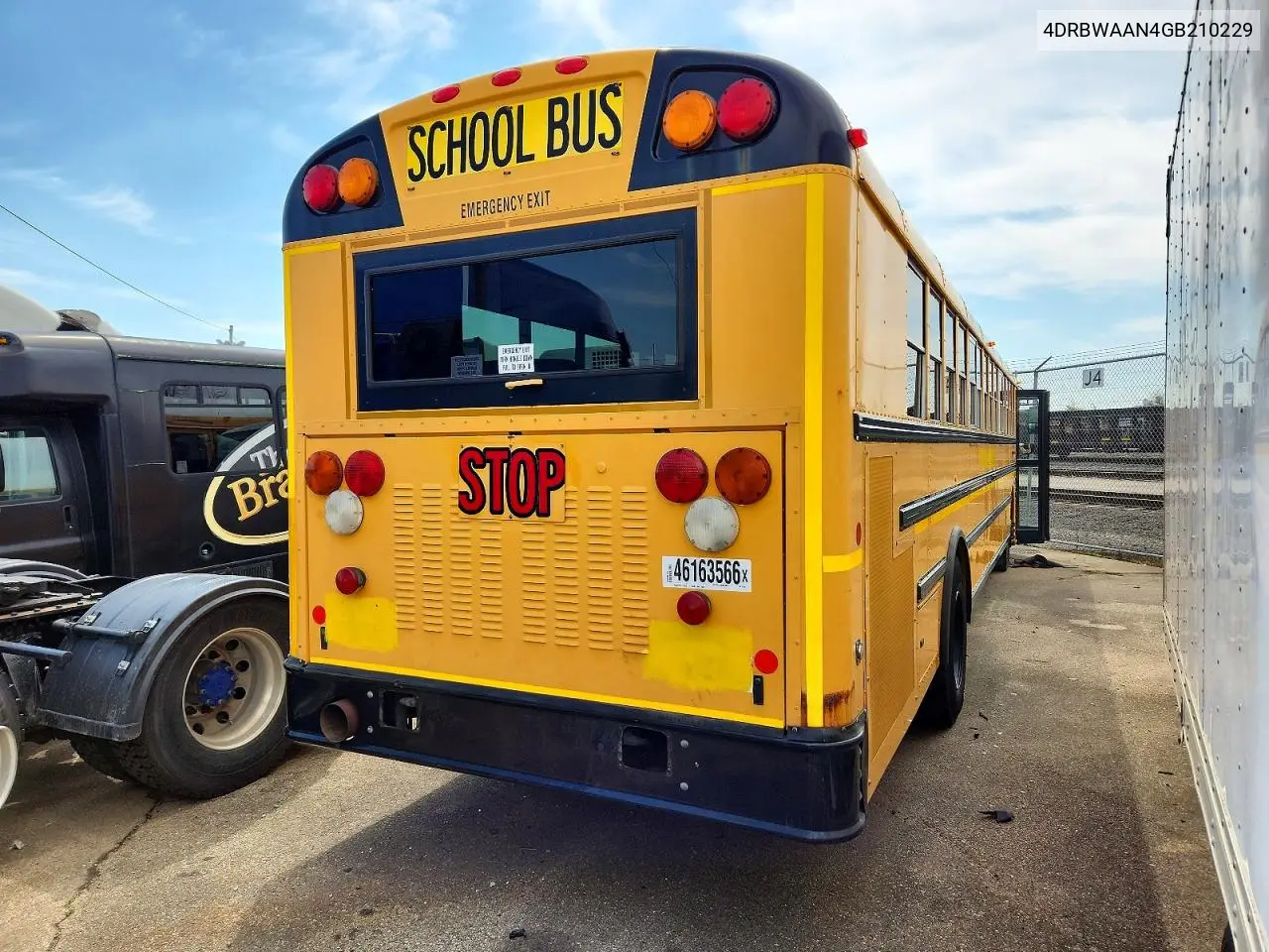 2016 Ic Corporation Re Series School - School Bus VIN: 4DRBWAAN4GB210229 Lot: 46163566