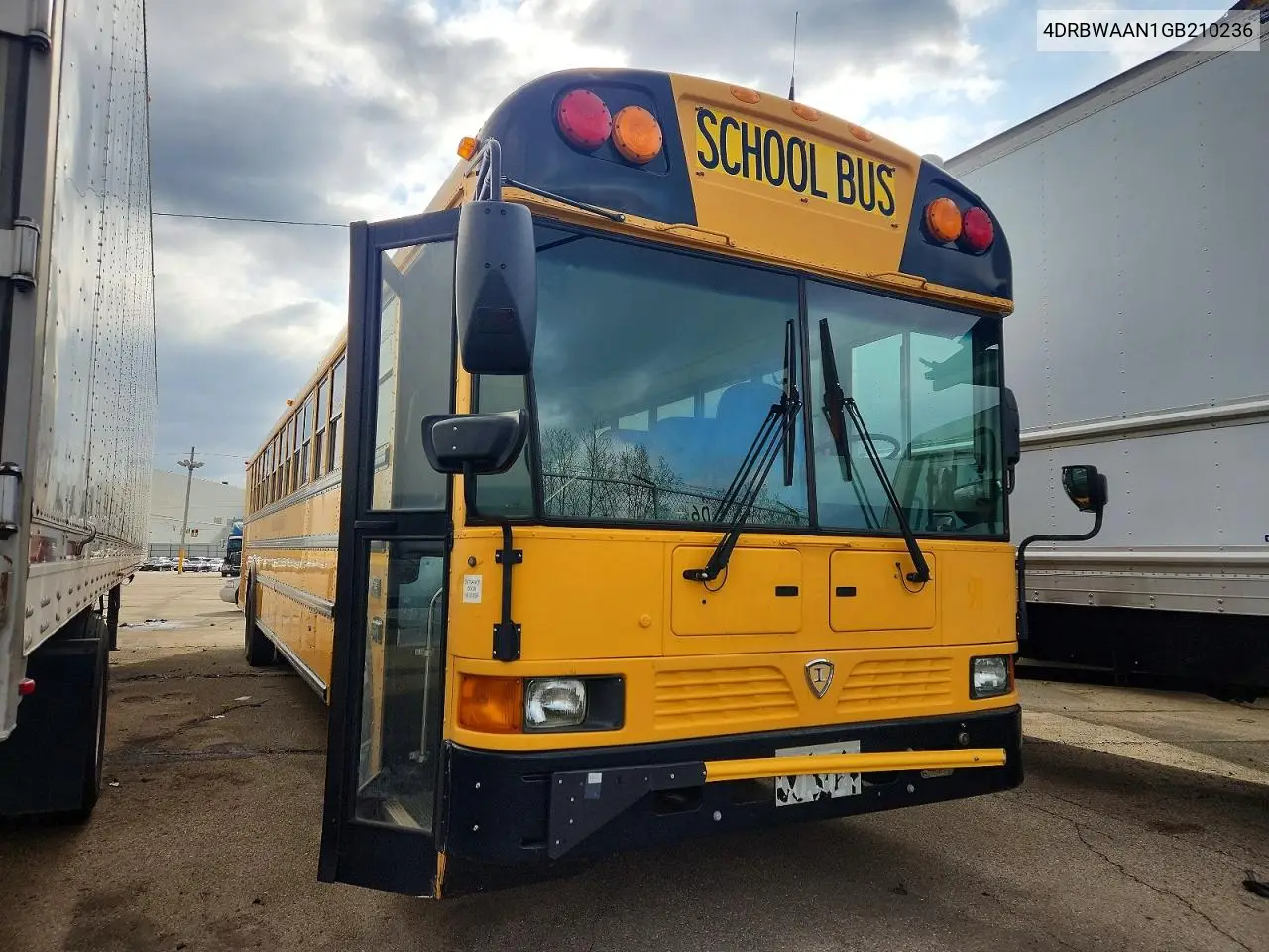 2016 Ic Corporation Re Series School - School Bus VIN: 4DRBWAAN1GB210236 Lot: 47028656