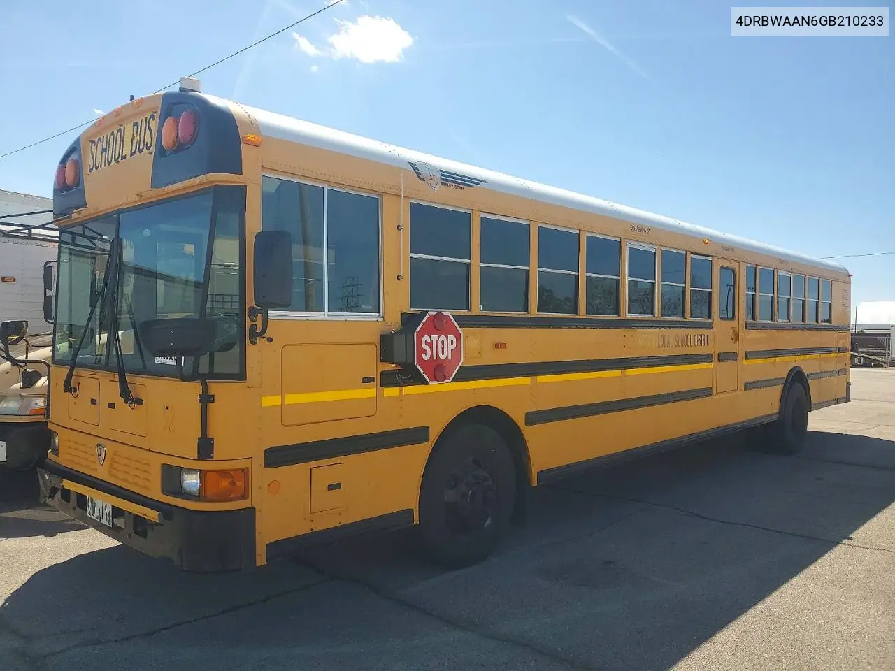 2016 Ic Corporation Re Series School - School Bus VIN: 4DRBWAAN6GB210233 Lot: 47029006