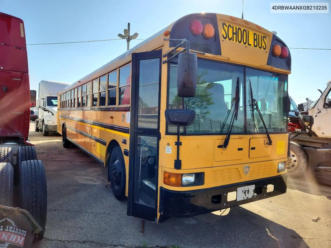 2016 Ic Corporation Re Series School - School Bus VIN: 4DRBWAANXGB210235 Lot: 47029486