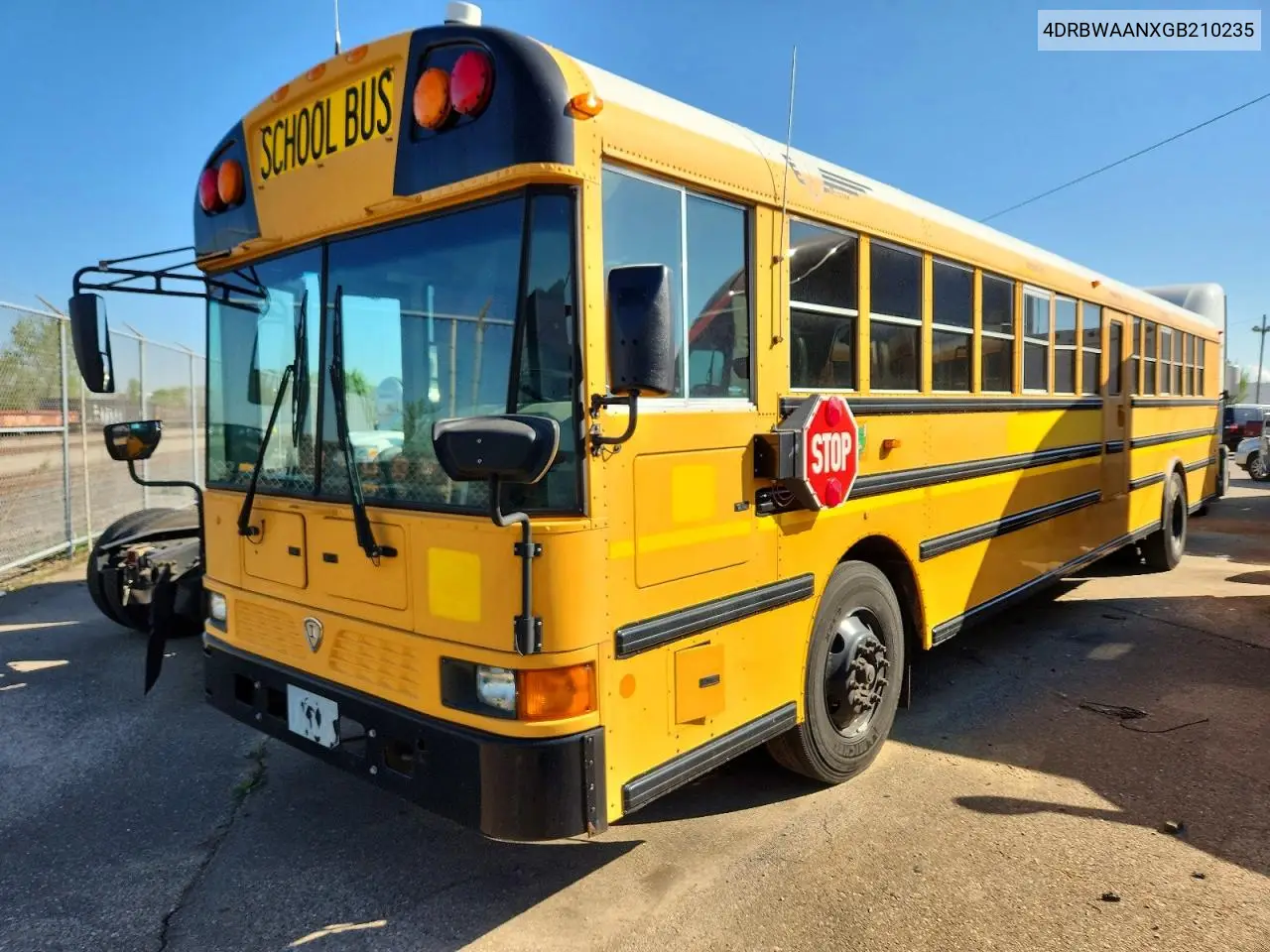 2016 Ic Corporation Re Series School - School Bus VIN: 4DRBWAANXGB210235 Lot: 47029486