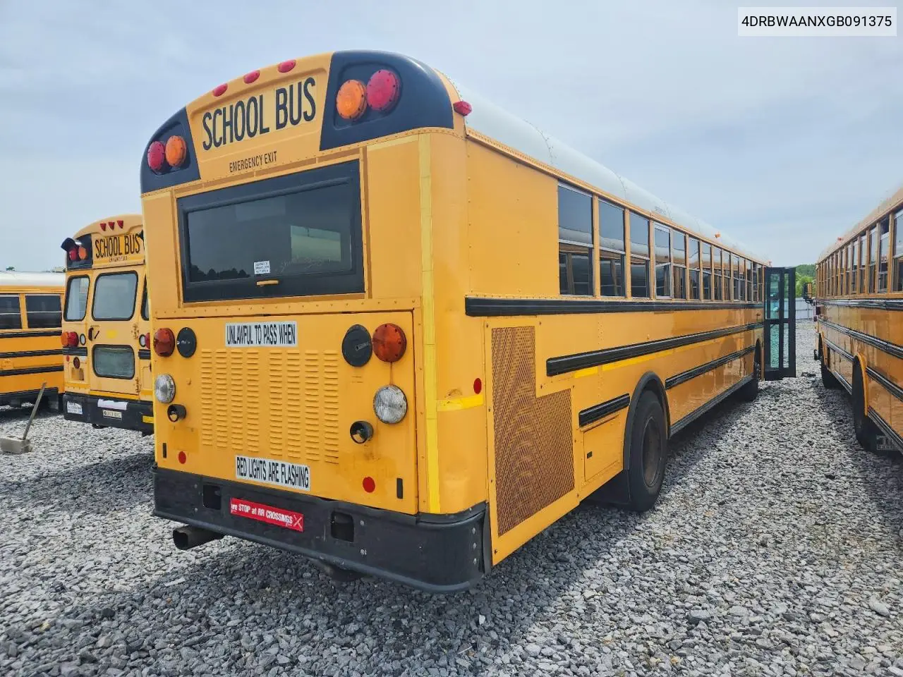 2016 Ic Corporation Re Series School - School Bus VIN: 4DRBWAANXGB091375 Lot: 51256476