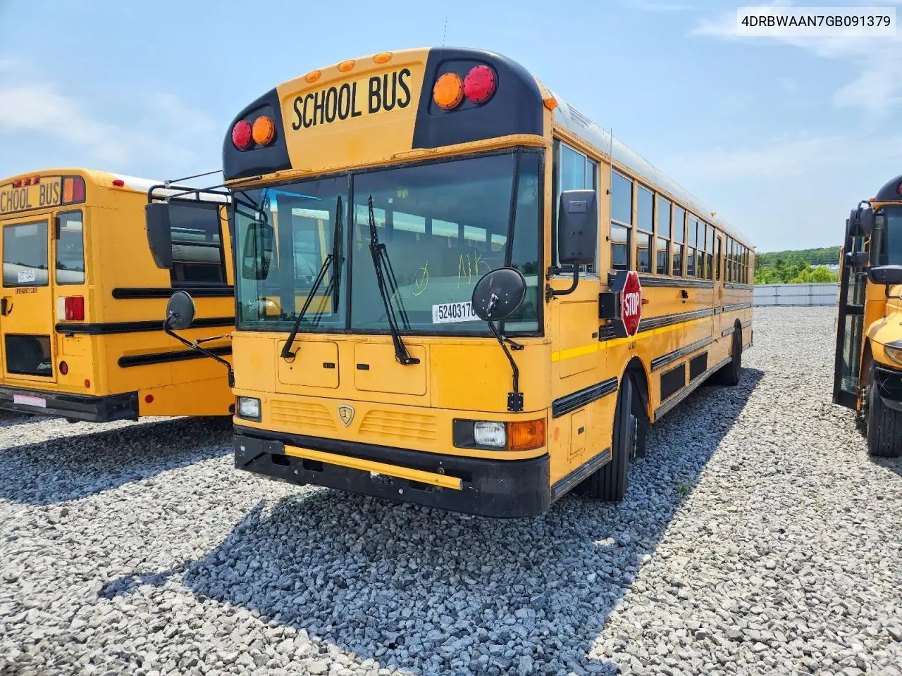 2016 Ic Corporation Re Series School - School Bus VIN: 4DRBWAAN7GB091379 Lot: 52403176