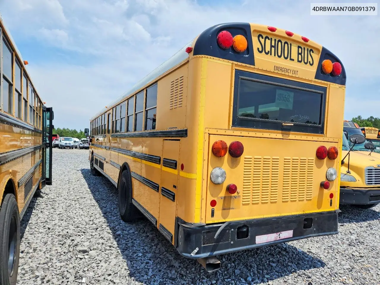 2016 Ic Corporation Re Series School - School Bus VIN: 4DRBWAAN7GB091379 Lot: 52403176