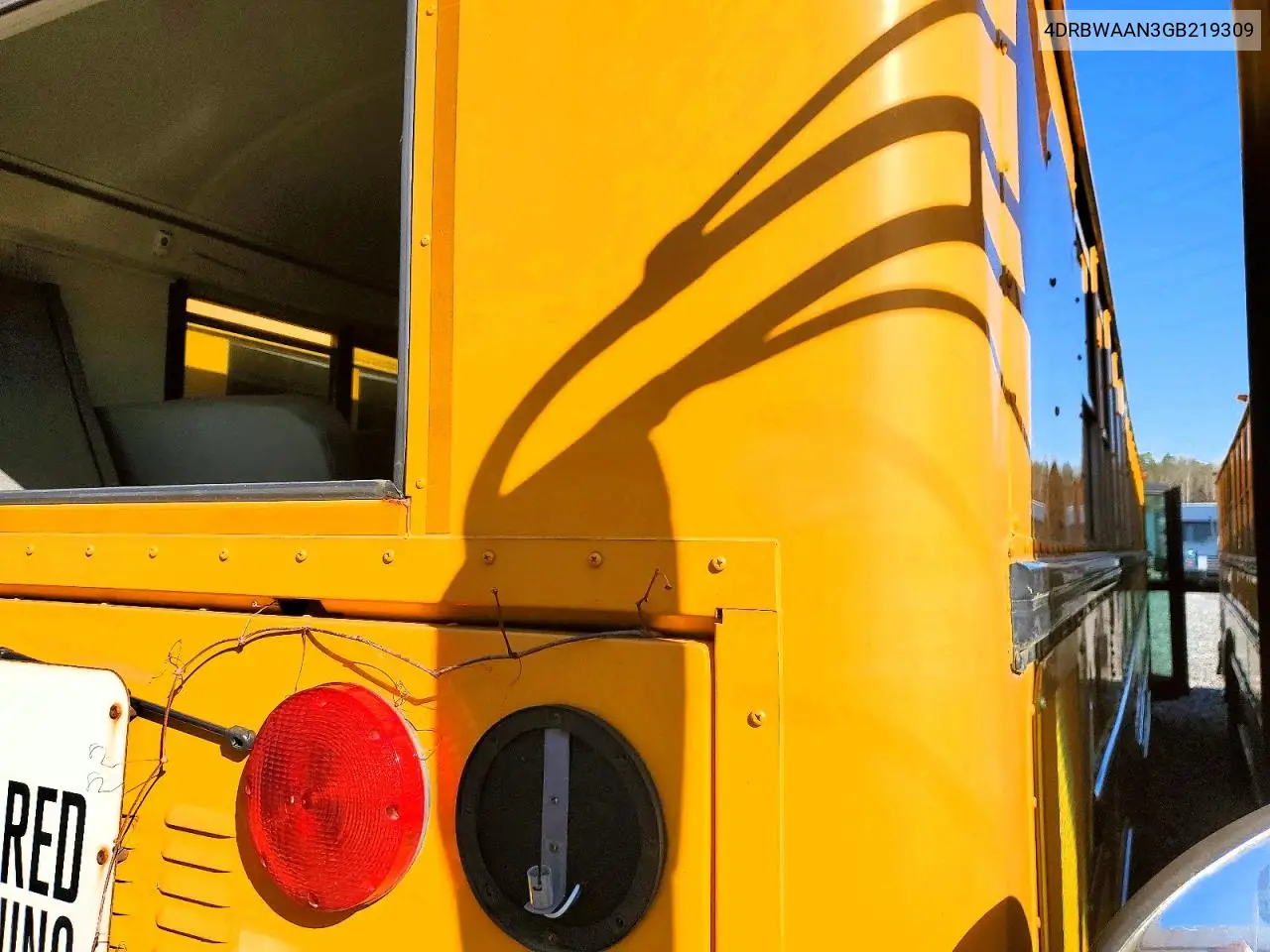 2016 Ic Corporation Re Series School - School Bus VIN: 4DRBWAAN3GB219309 Lot: 72387105