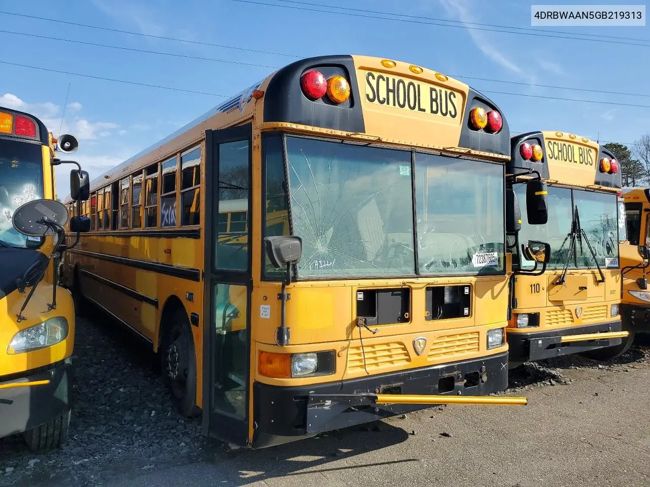 2016 Ic Corporation Re Series School - School Bus VIN: 4DRBWAAN5GB219313 Lot: 72387605