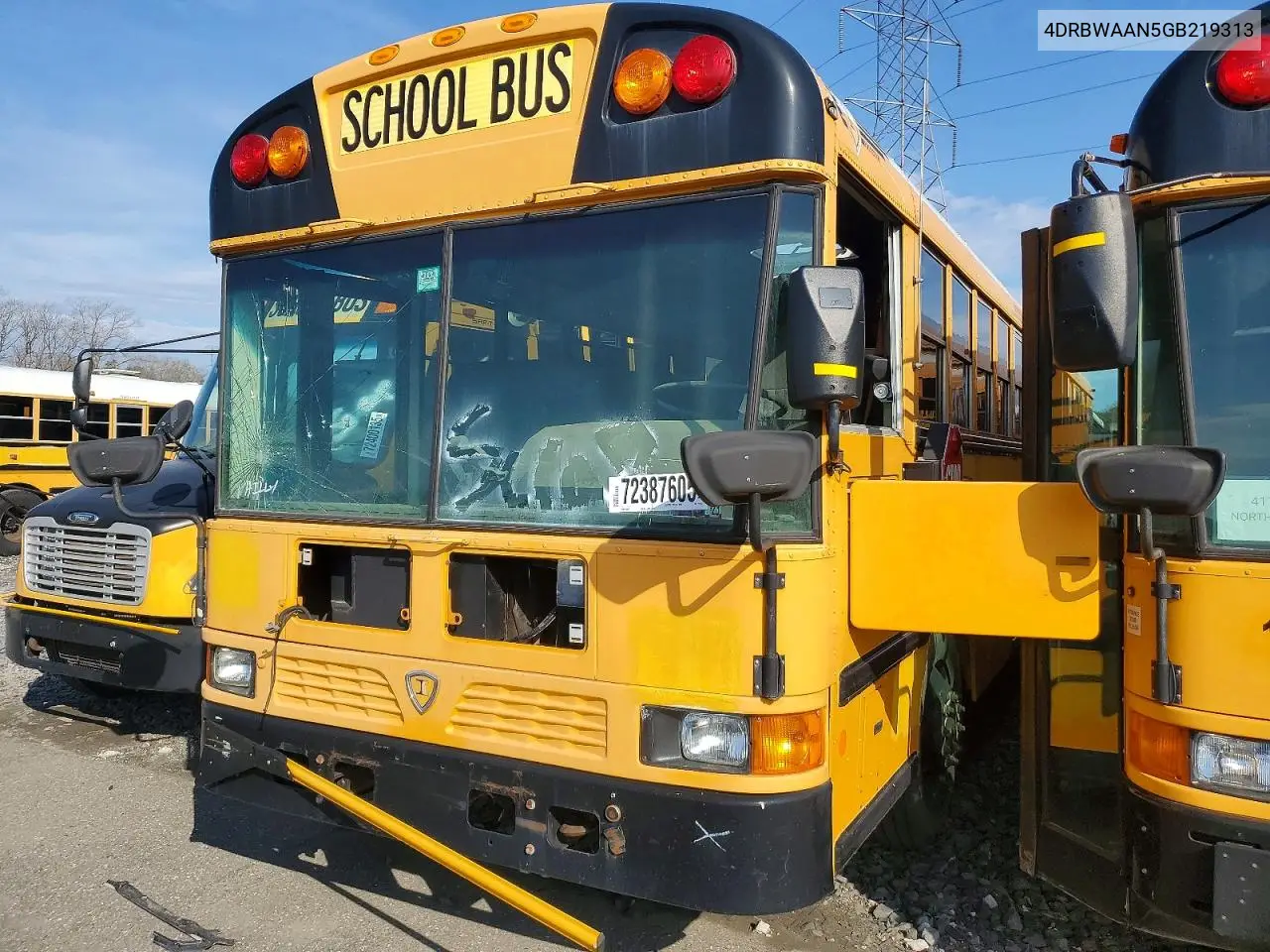 2016 Ic Corporation Re Series School - School Bus VIN: 4DRBWAAN5GB219313 Lot: 72387605