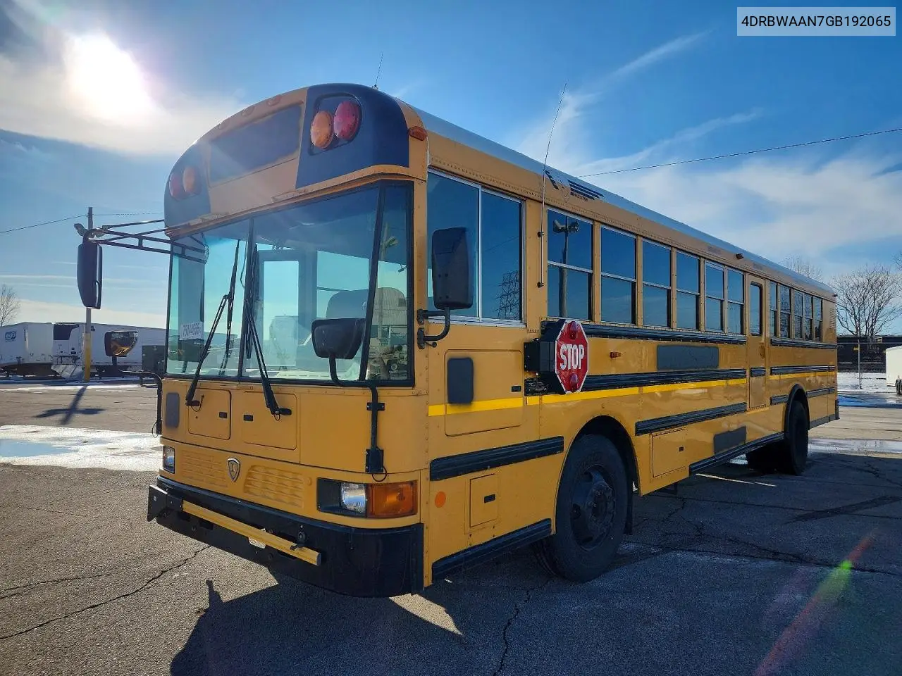 2016 Ic Corporation Re Series School - School Bus VIN: 4DRBWAAN7GB192065 Lot: 76044655