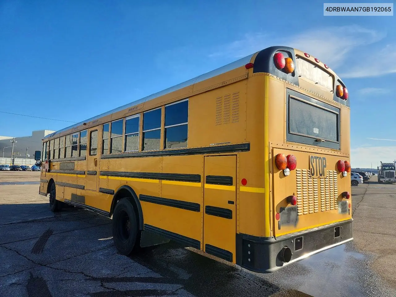 2016 Ic Corporation Re Series School - School Bus VIN: 4DRBWAAN7GB192065 Lot: 76044655