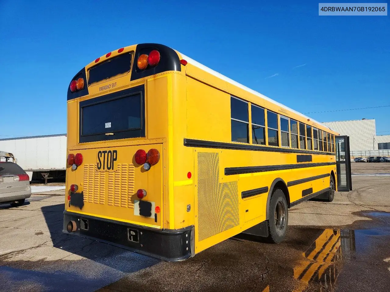 2016 Ic Corporation Re Series School - School Bus VIN: 4DRBWAAN7GB192065 Lot: 76044655