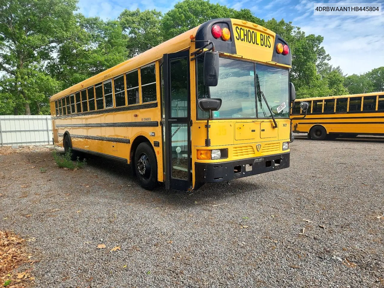 2017 Ic Corporation Re Series School - School Bus VIN: 4DRBWAAN1HB445804 Lot: 41887946
