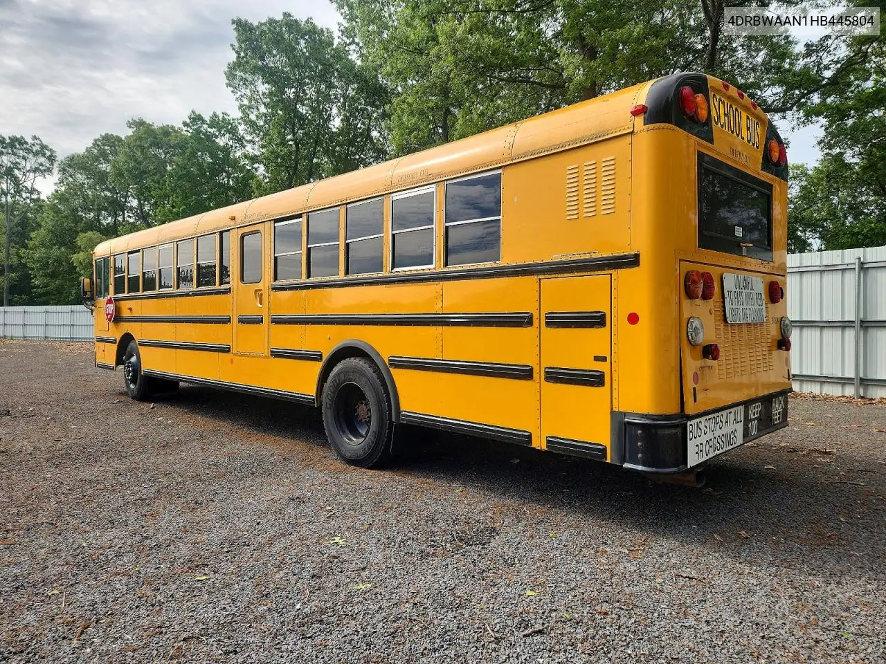 2017 Ic Corporation Re Series School - School Bus VIN: 4DRBWAAN1HB445804 Lot: 41887946