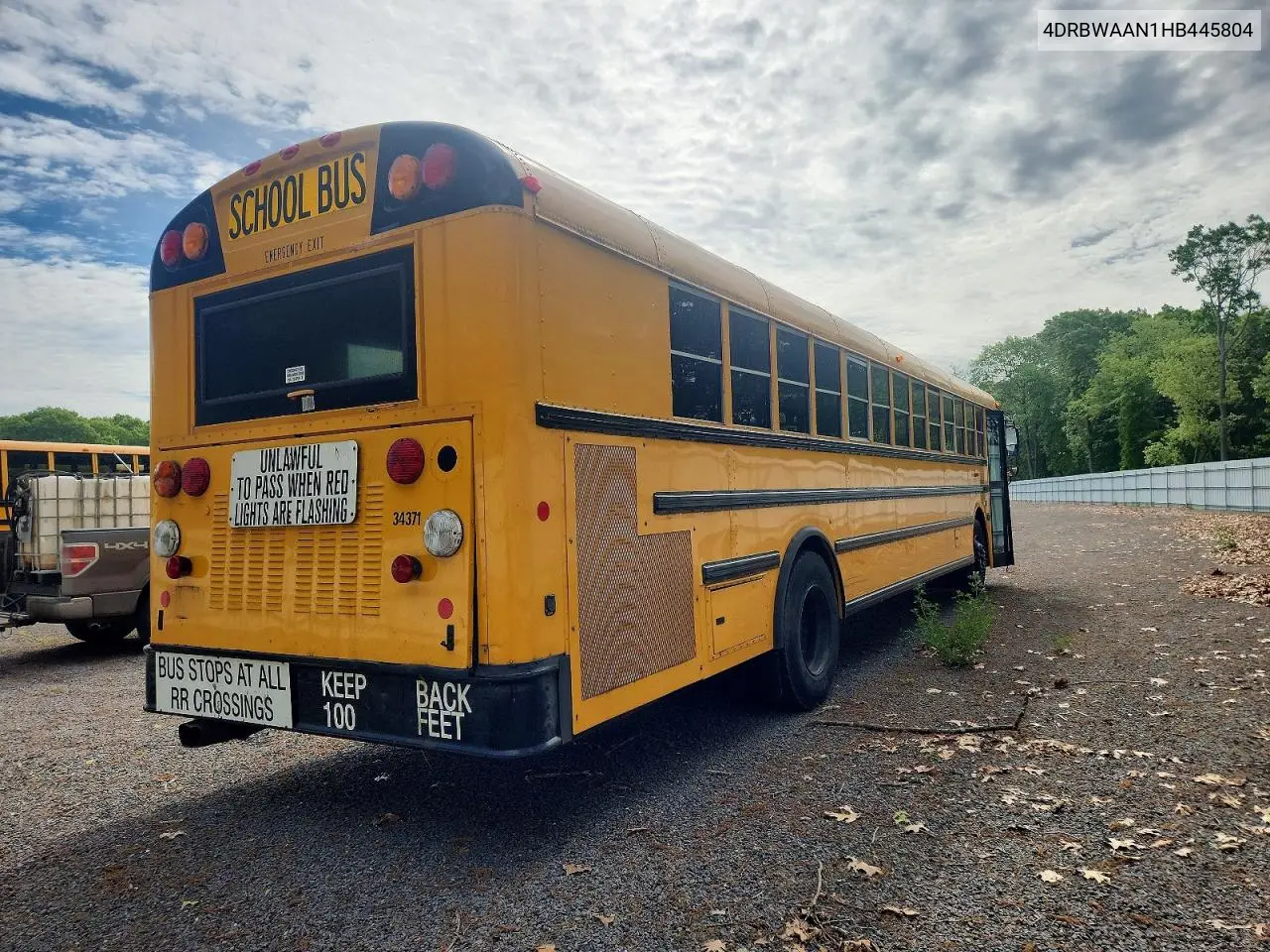 2017 Ic Corporation Re Series School - School Bus VIN: 4DRBWAAN1HB445804 Lot: 41887946