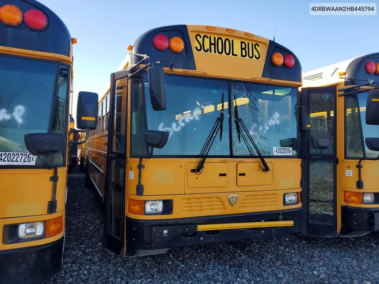 2017 Ic Corporation Re Series School - School Bus VIN: 4DRBWAAN2HB445794 Lot: 42022816