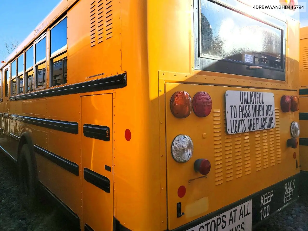 2017 Ic Corporation Re Series School - School Bus VIN: 4DRBWAAN2HB445794 Lot: 42022816