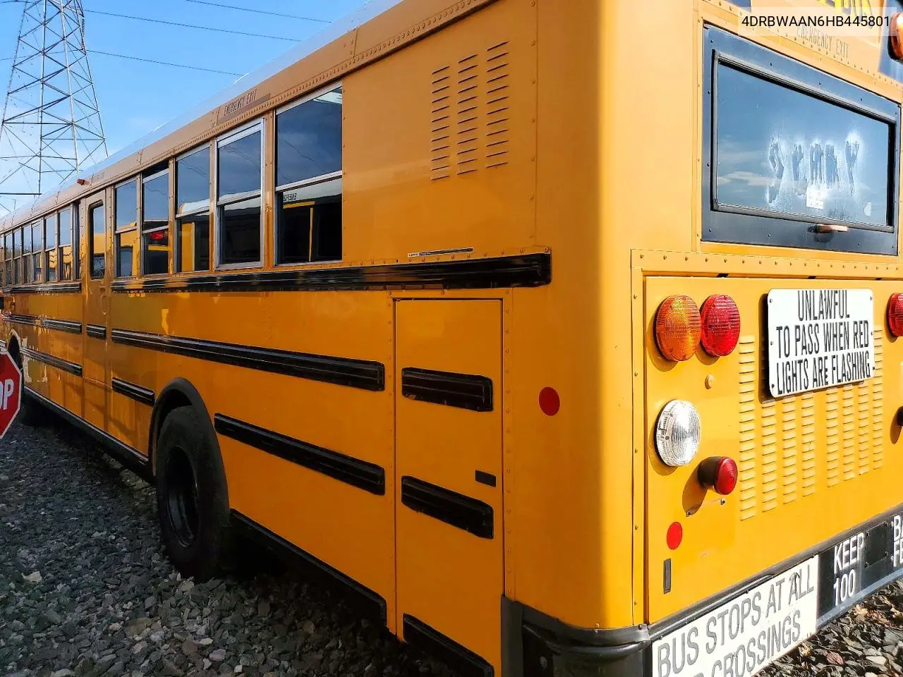 2017 Ic Corporation Re Series School - School Bus VIN: 4DRBWAAN6HB445801 Lot: 42022906