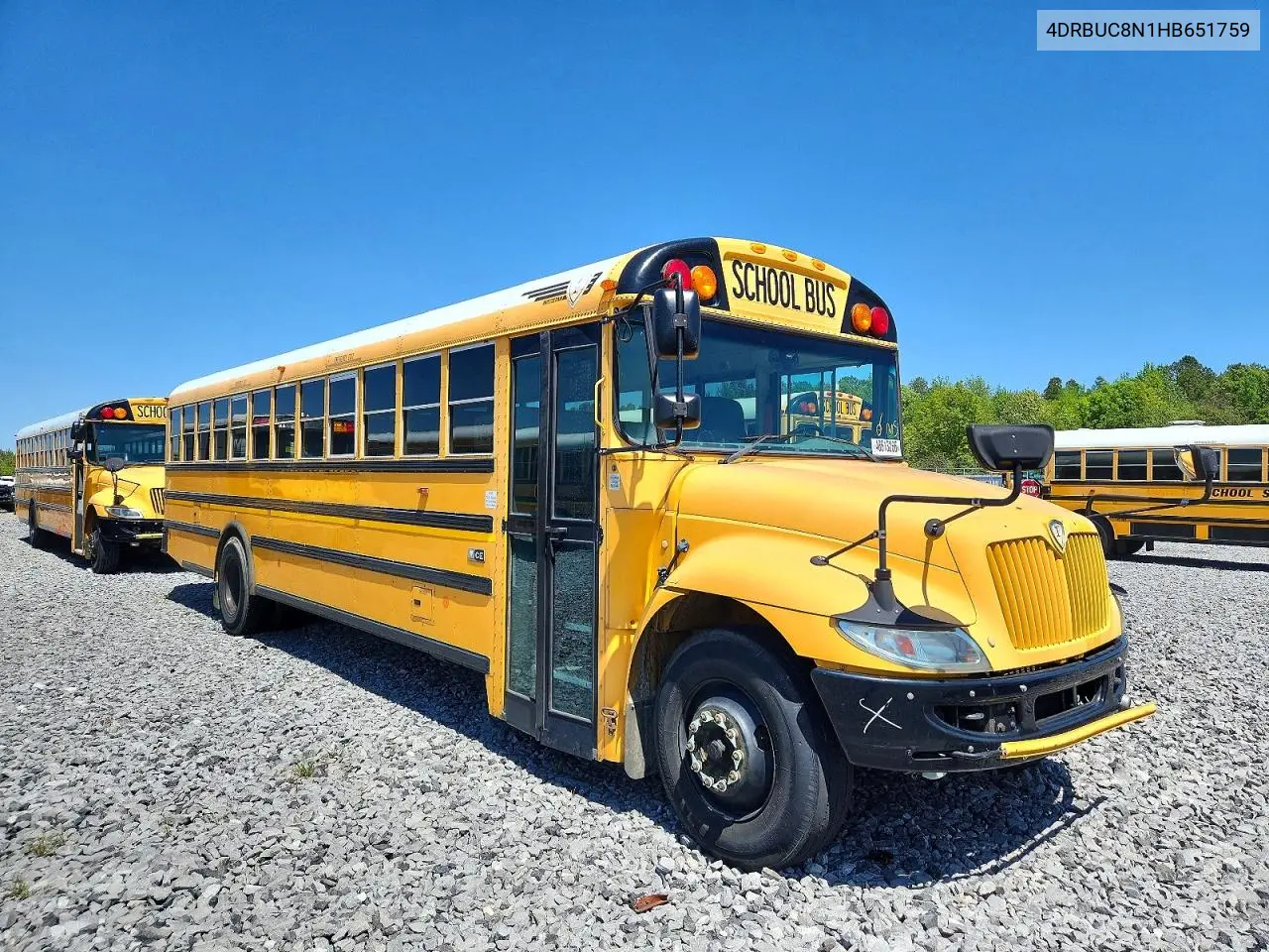 2017 Ic Corporation Ce Series School - School Bus VIN: 4DRBUC8N1HB651759 Lot: 48613266