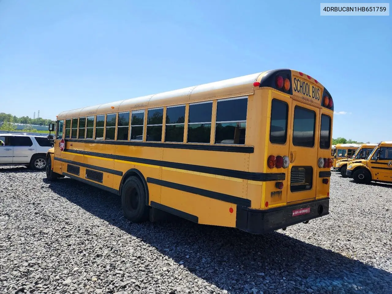 2017 Ic Corporation Ce Series School - School Bus VIN: 4DRBUC8N1HB651759 Lot: 48613266