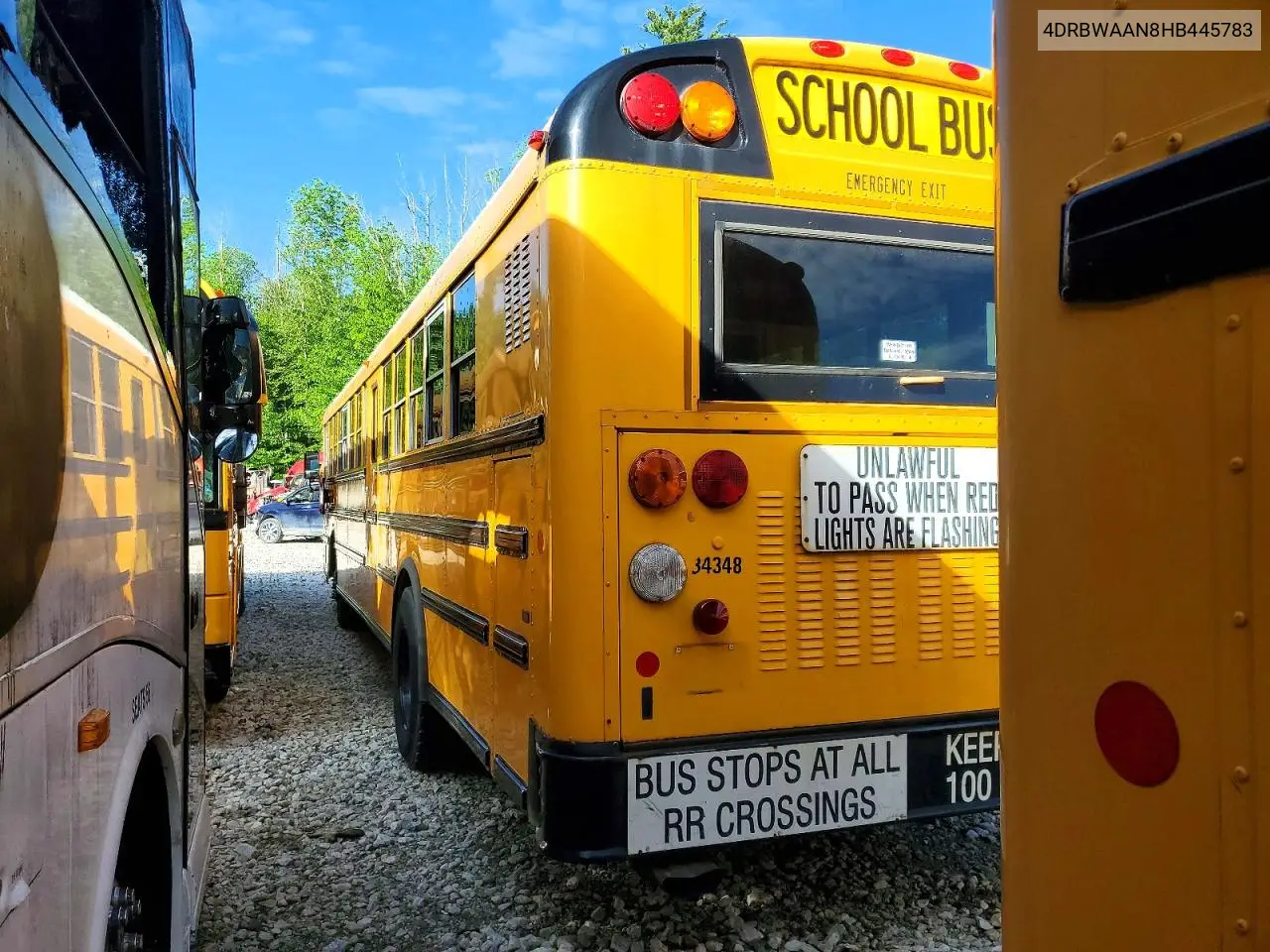 2017 Ic Corporation Re Series School - School Bus VIN: 4DRBWAAN8HB445783 Lot: 52403566