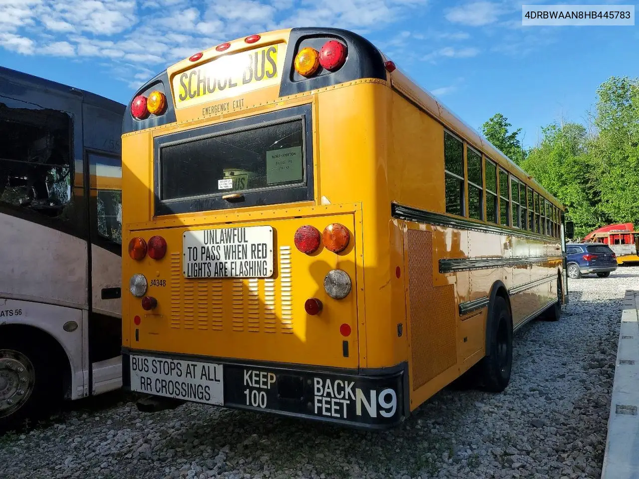 2017 Ic Corporation Re Series School - School Bus VIN: 4DRBWAAN8HB445783 Lot: 52403566