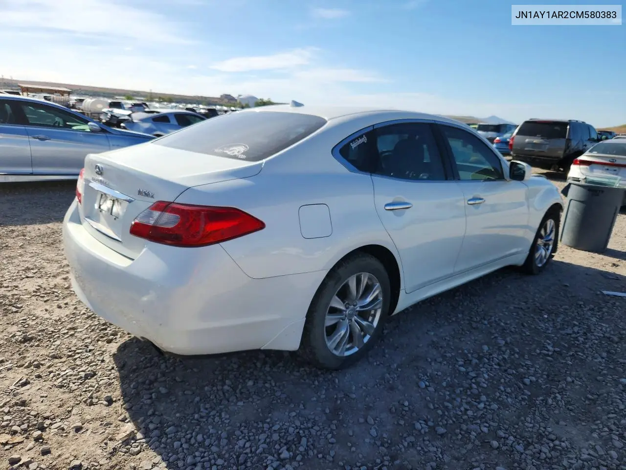 2012 Infiniti M56 X VIN: JN1AY1AR2CM580383 Lot: 52565796