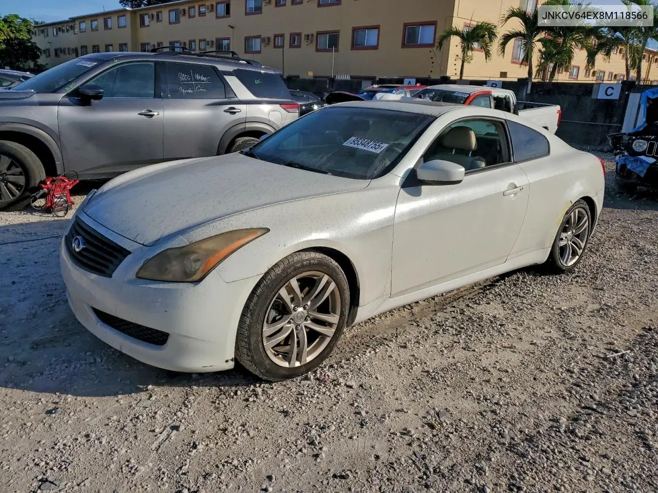 JNKCV64EX8M118566 2008 Infiniti G37 Base