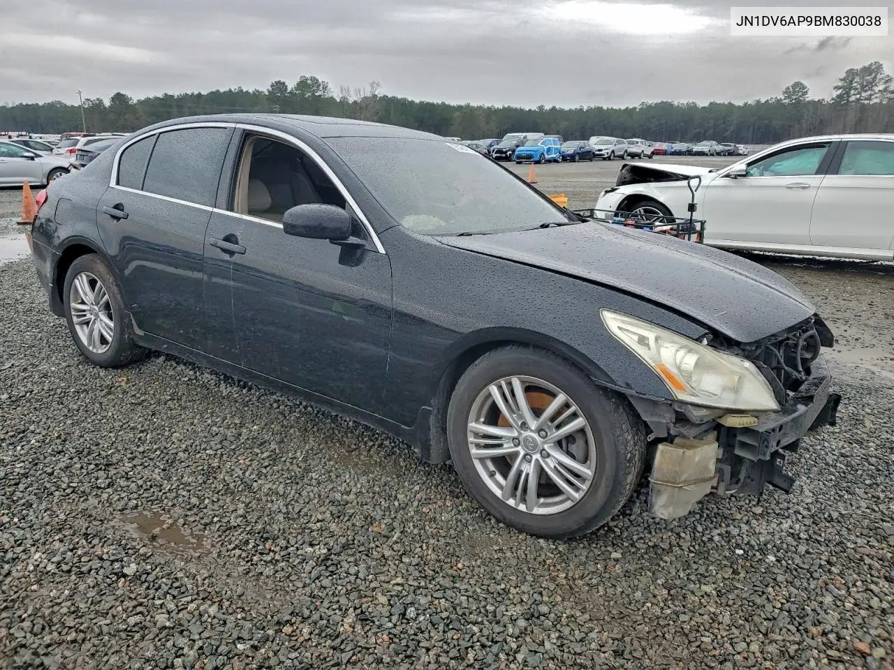 JN1DV6AP9BM830038 2011 Infiniti G25 Base