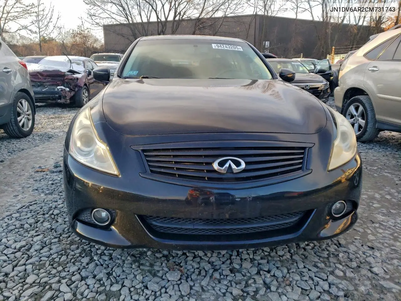 JN1DV6AR2CM731743 2012 Infiniti G25