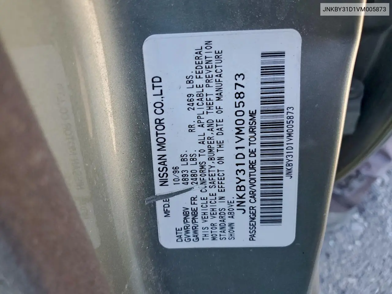 JNKBY31D1VM005873 1997 Infiniti Q45 Base