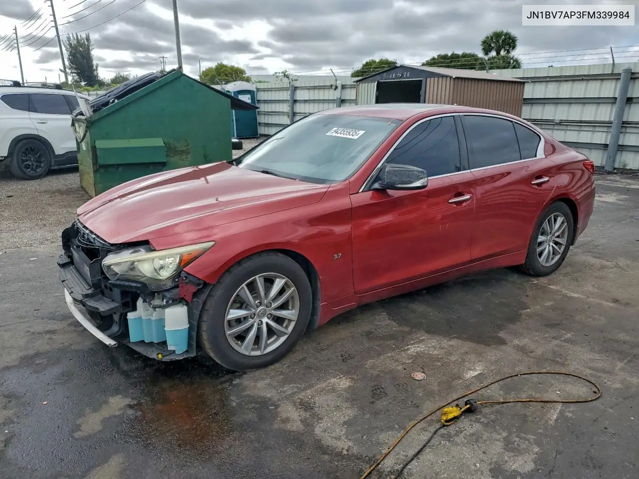 JN1BV7AP3FM339984 2015 Infiniti Q50 Base