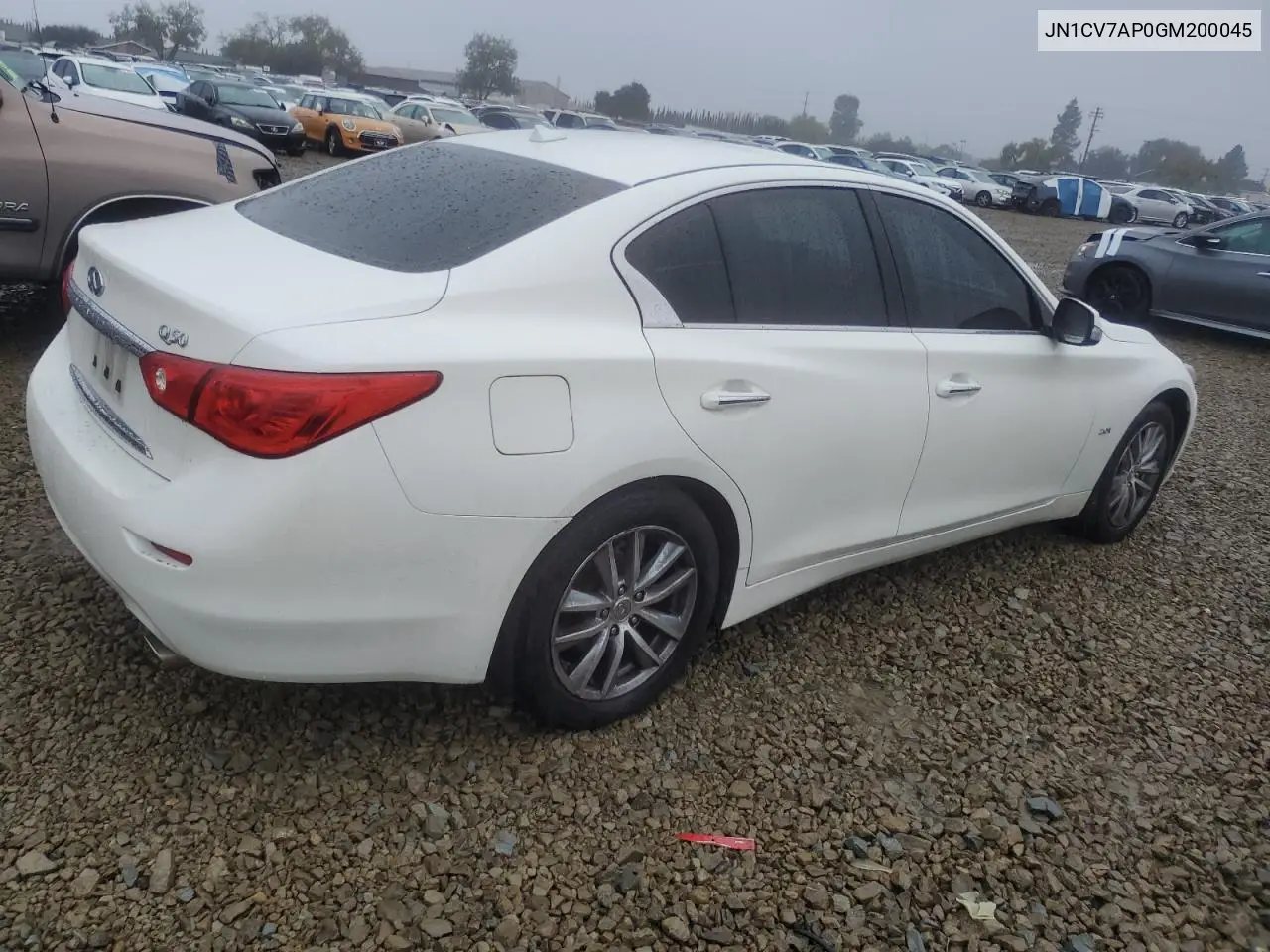 JN1CV7AP0GM200045 2016 Infiniti Q50 Base