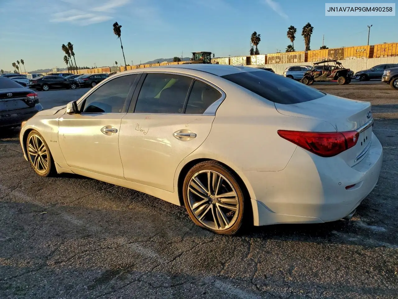 JN1AV7AP9GM490258 2016 Infiniti Q50 Hybrid