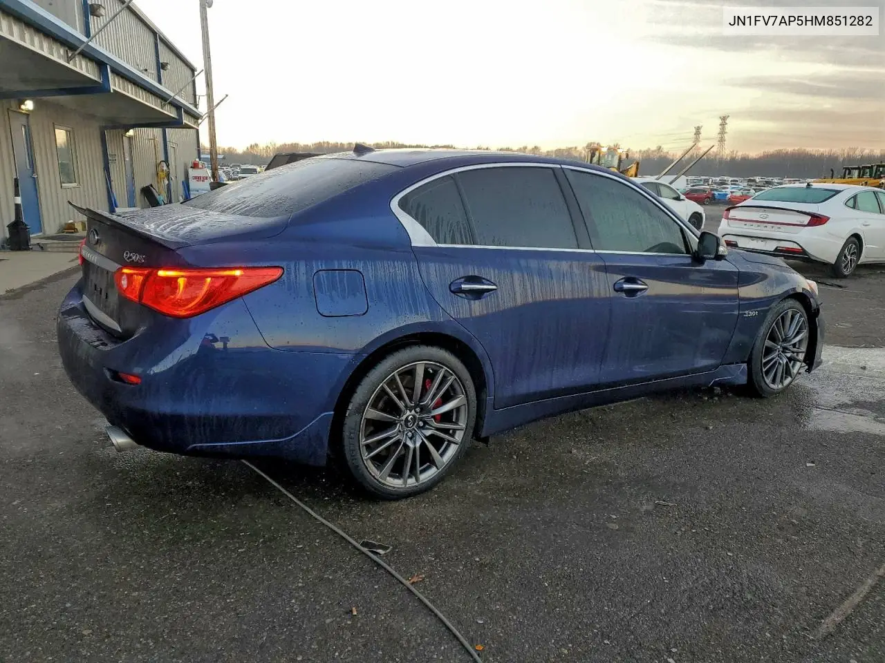 JN1FV7AP5HM851282 2017 Infiniti Q50 Red Sport 400