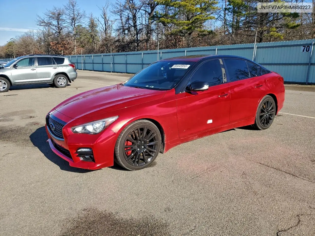 JN1FV7AP3HM850227 2017 Infiniti Q50 Red Sport 400