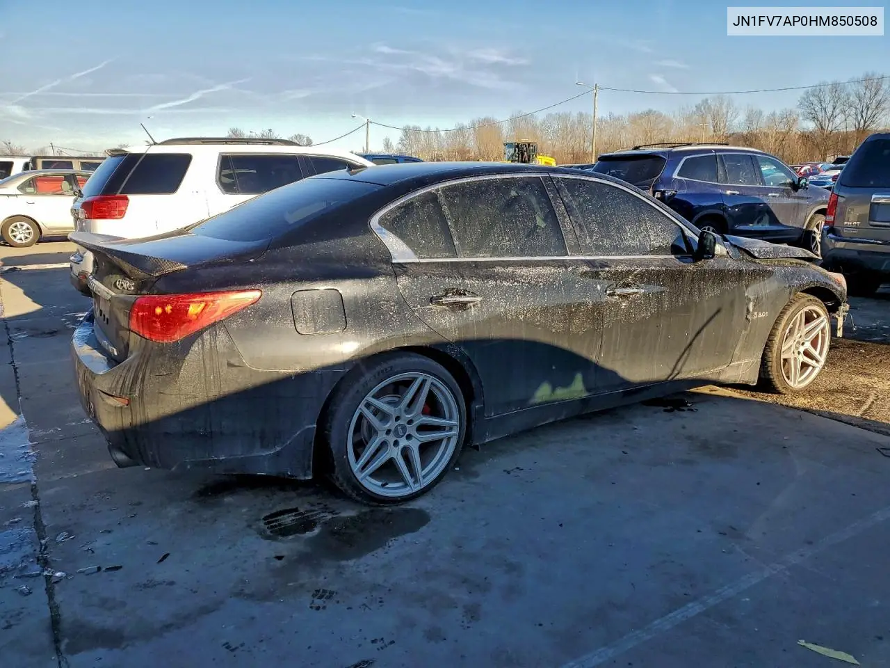 JN1FV7AP0HM850508 2017 Infiniti Q50 Red Sport 400