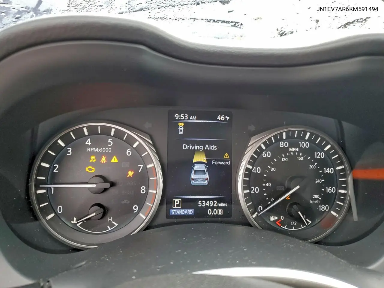 JN1EV7AR6KM591494 2019 Infiniti Q50 Luxe