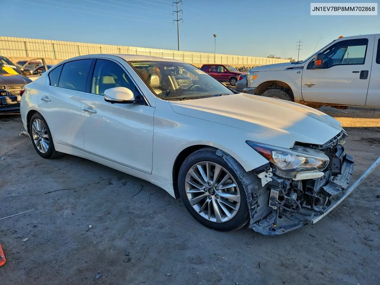 JN1EV7BP8MM702868 2021 Infiniti Q50 Luxe