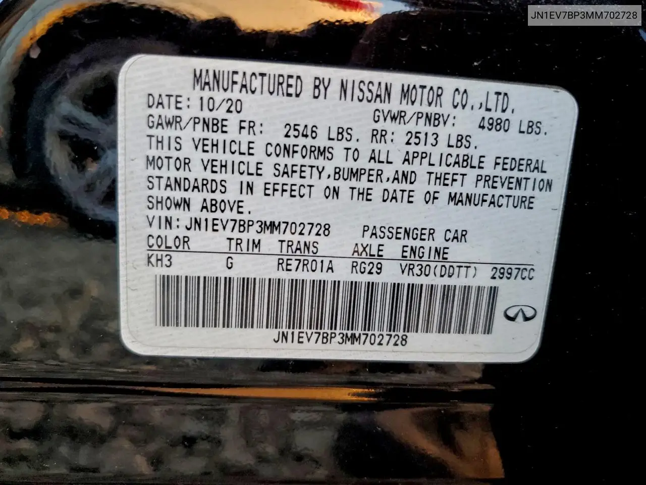 JN1EV7BP3MM702728 2021 Infiniti Q50 Luxe