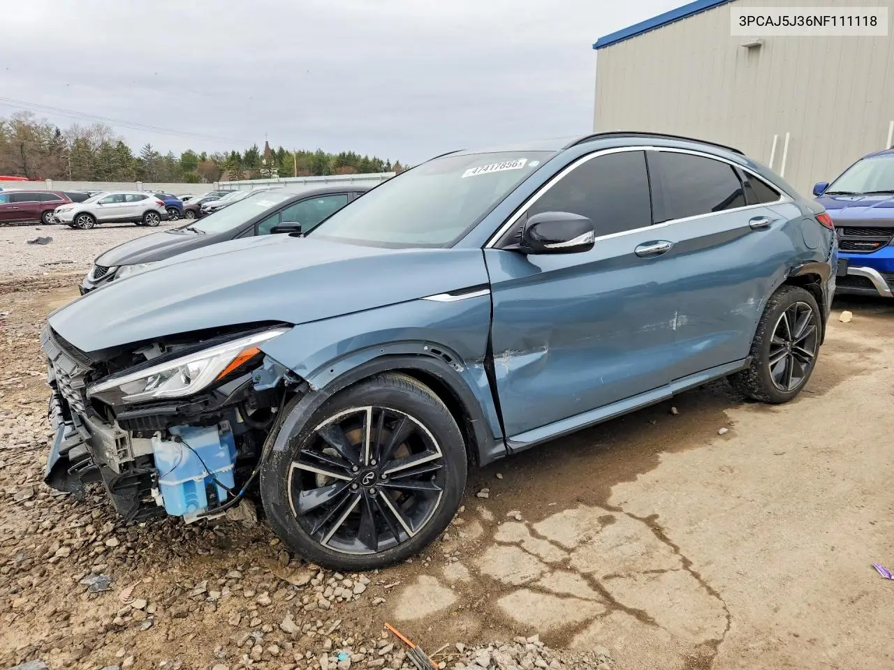 2022 Infiniti Qx55 Luxe VIN: 3PCAJ5J36NF111118 Lot: 47417856