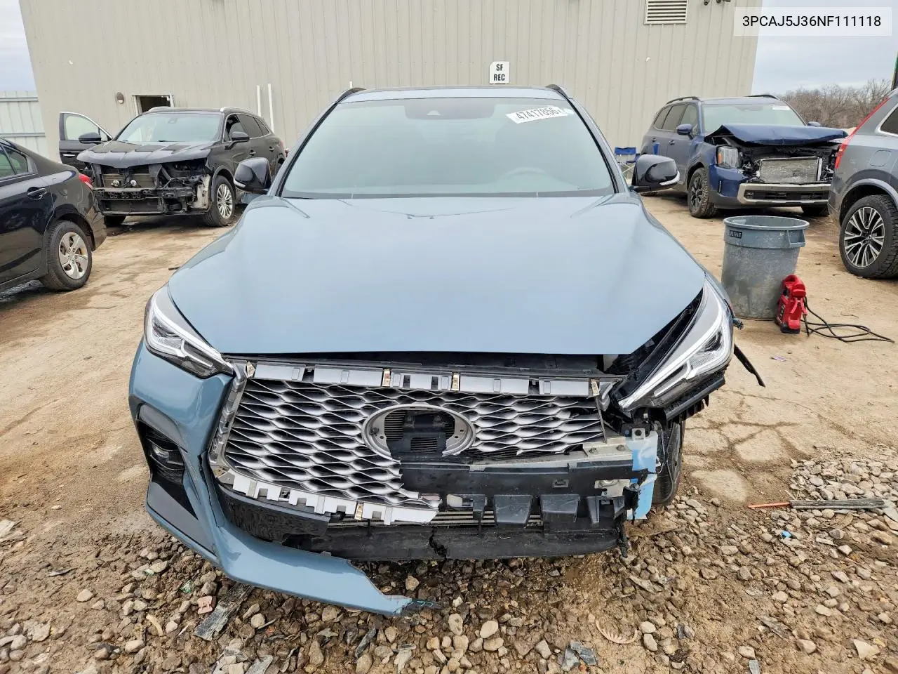 2022 Infiniti Qx55 Luxe VIN: 3PCAJ5J36NF111118 Lot: 47417856