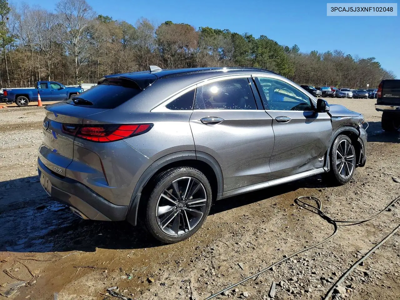 2022 Infiniti Qx55 Luxe VIN: 3PCAJ5J3XNF102048 Lot: 77652415